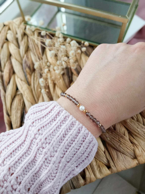 Bransoletka z kwarcu dymnego