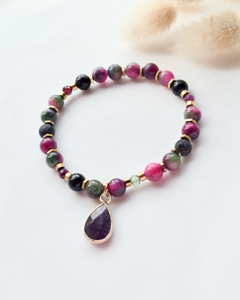 Bransoletka na gumce Piwonia