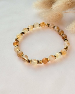 Bransoletka z Cytrynów i Hematytów