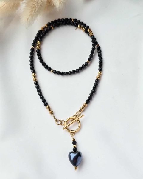 Naszyjnik Black Heart- Czarny Turmalin