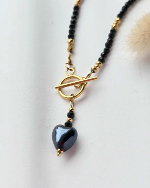 Naszyjnik Black Heart- Czarny Turmalin